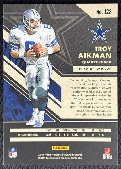 Troy Aikman 2019 Panini Gold Standard /99 Cowboys Sports Trading Cards