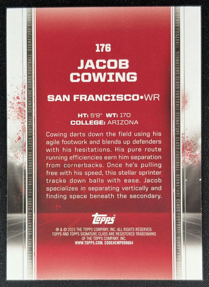 Jacob Cowing 2024 Topps Signature Class Purple /100 49ers Sports Trading Cards