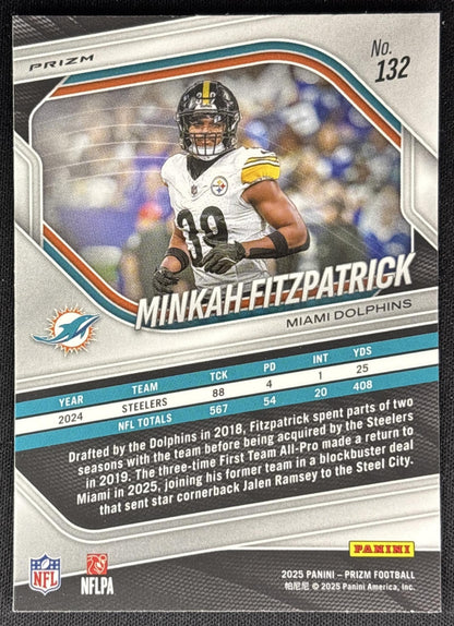 Minkah Fitzpatrick 2025 Panini Prizm Snakeskin Dolphins Sports Trading Cards