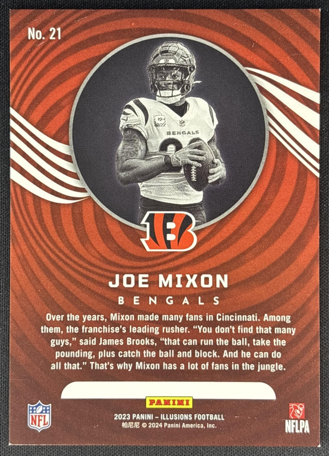 Joe Mixon 2023 Panini Illusions Red Trophy Collection /175 Bengals back