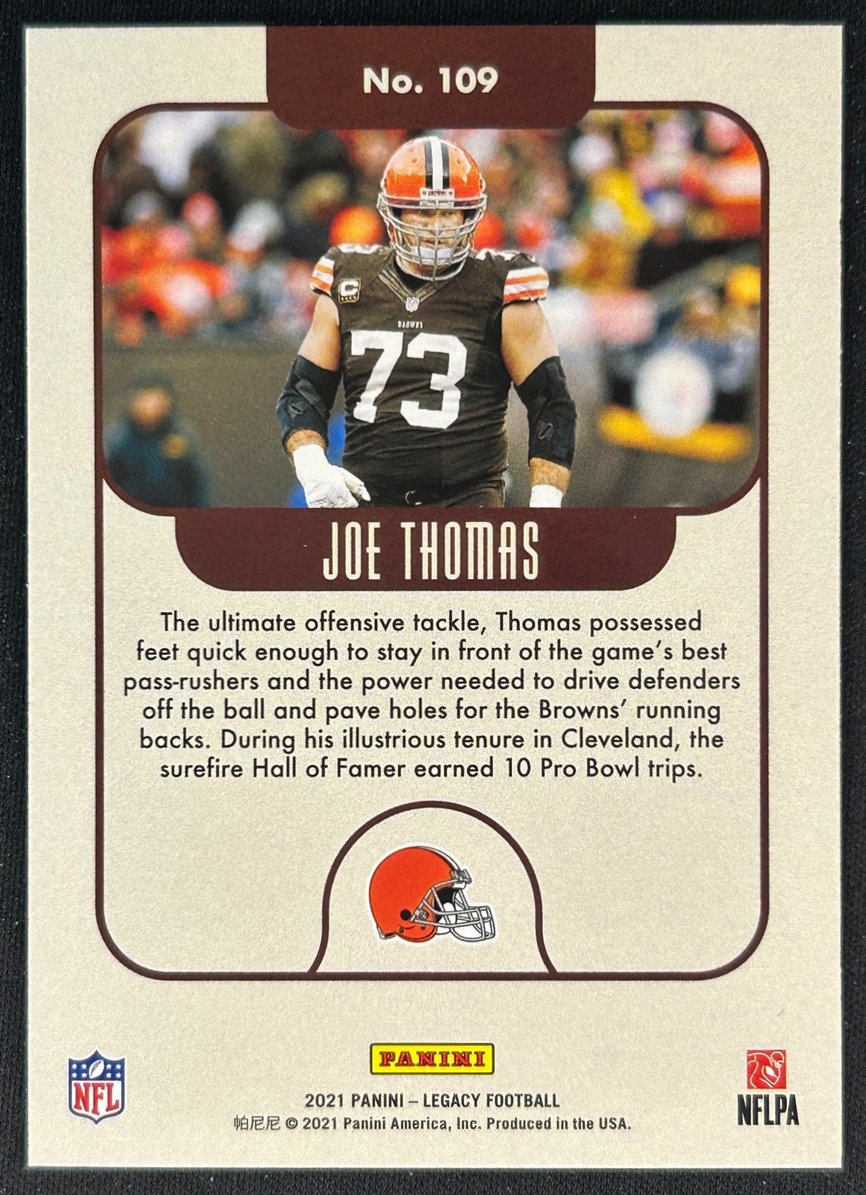 Joe Thomas 2021 Legacy back