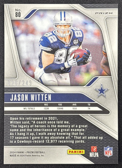 Jason Witten 2024 Panini Prizm Orange /249 Cowboys