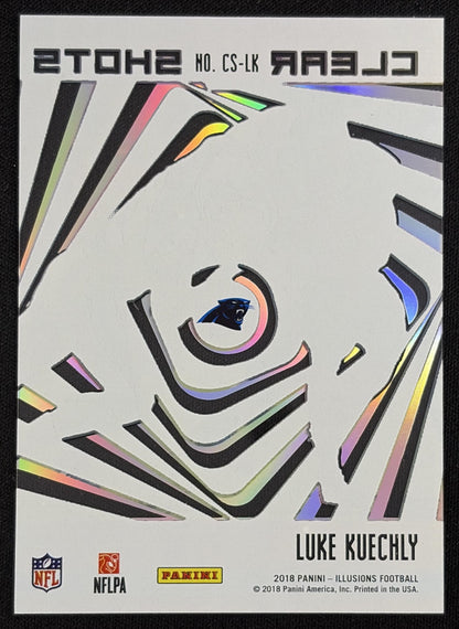 Luke Kuechly 2018 Panini Illusions Clear Shots Gold /299 Panthers Carolina Panthers Back