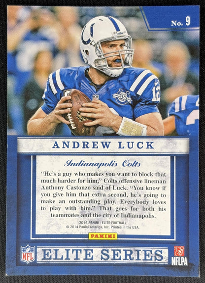 Andrew Luck 2014 Panini Elite Series Silver Colts - Back