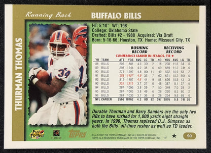 Thurman Thomas 1997 Topps Bills