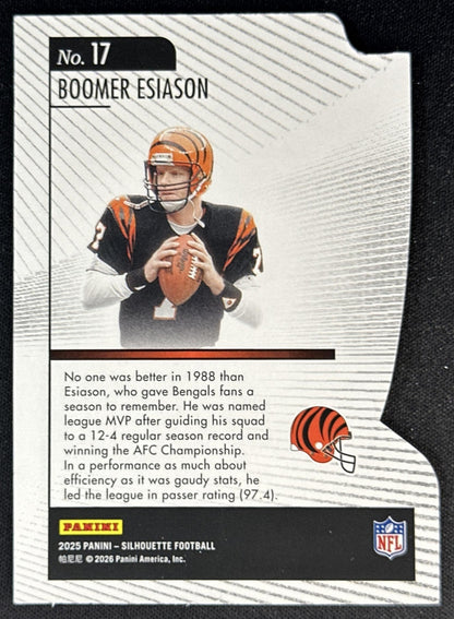 Boomer Esiason 2025 Panini Silhouette Hand Crafted MVP Bengals