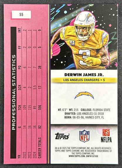 Derwin James Jr. 2025 Topps Cosmic Chrome Chargers back