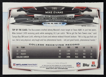 Mike Evans 2014 Topps Chrome Buccaneers V