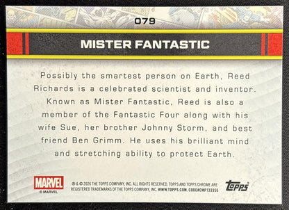 Mister Fantastic 2026 Topps Chrome Marvel Comics