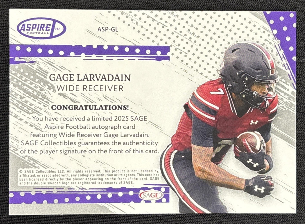 Gage Larvadain 2025 SAGE Aspire Auto