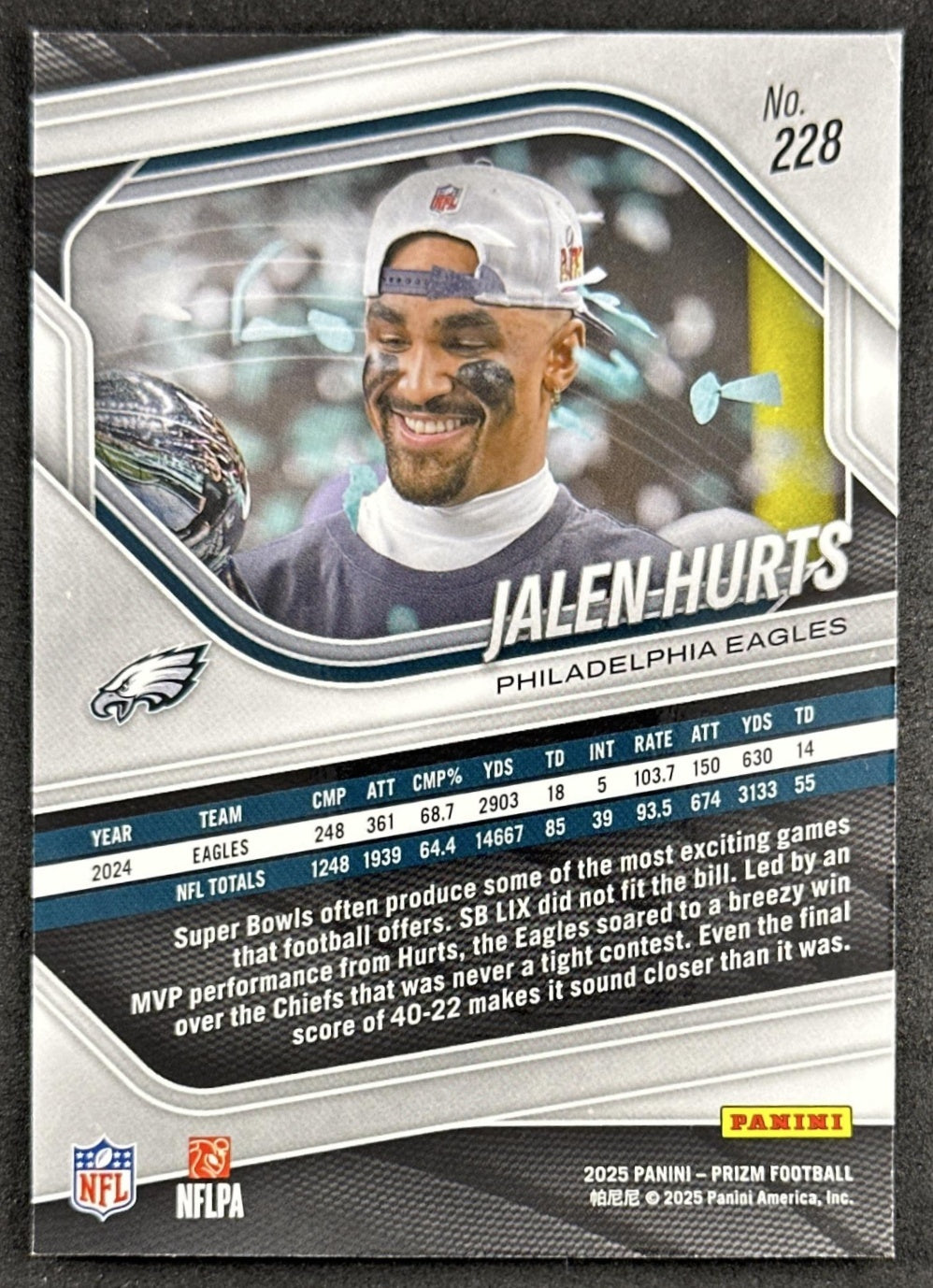 Jalen Hurts 2025 Panini Prizm Eagles Sports Trading Cards