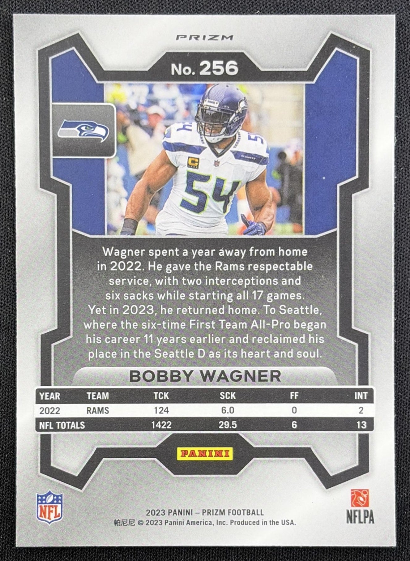 Bobby Wagner 2023 Panini Prizm Green Wave Seahawks