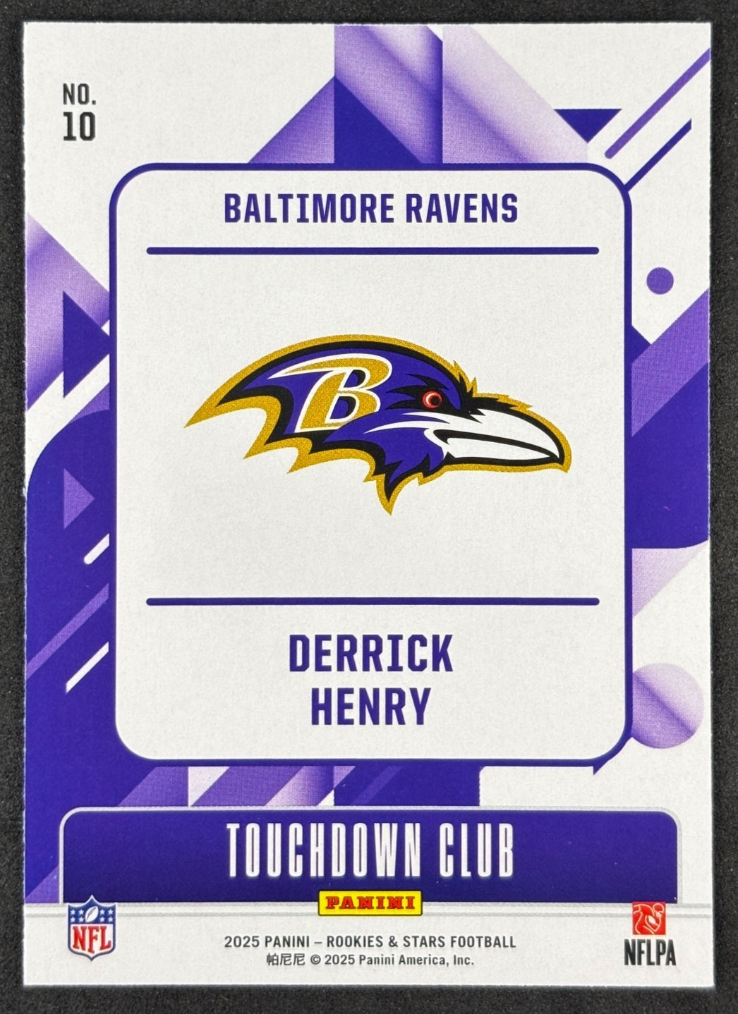 Derrick Henry Touchdown Club Rookies & Stars Baltimore Ravens Sports Trading Cards