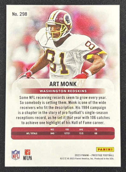 Art Monk 2023 Panini Prestige Xtra Points Red /599 Redskins