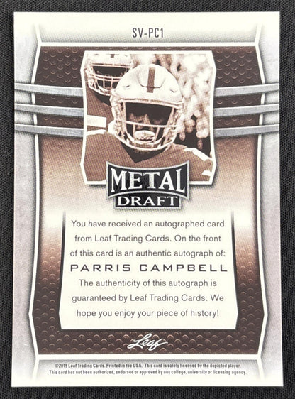 Parris Campbell 2019 Leaf Metal Draft Sepia Variation