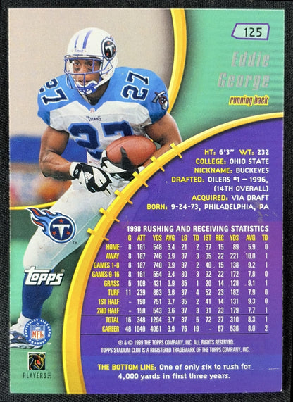 Eddie George 1999 Topps Stadium Club Titans