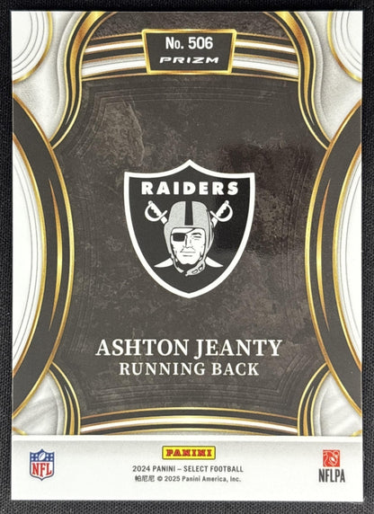 Ashton Jeanty 2024 Panini Select 2025 XRC Rookie Raiders back