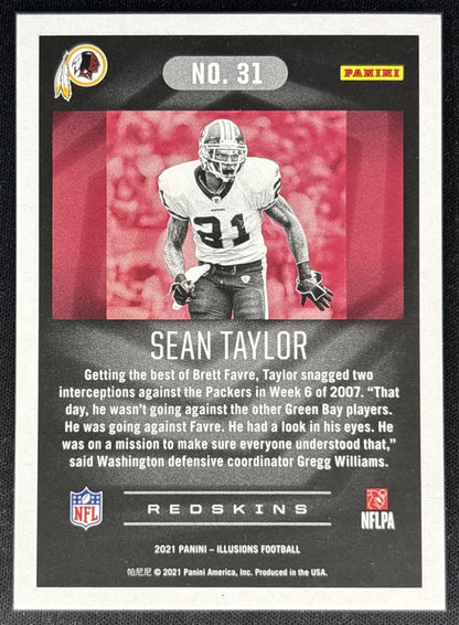 Sean Taylor 2021 Panini Illusions Trophy Collection Bronze /499 Redskins Sports Trading Cards