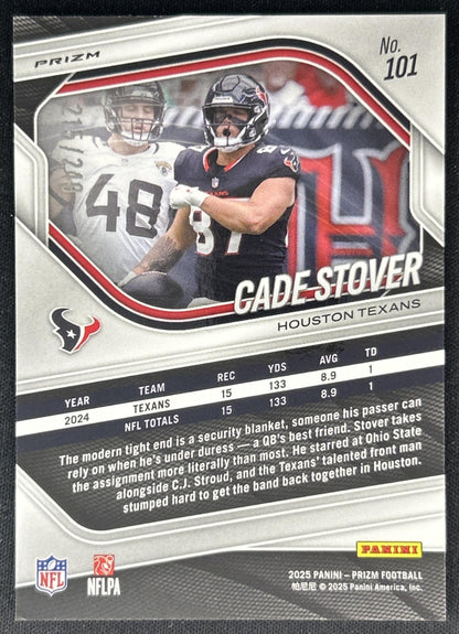 Cade Stover 2025 Panini Prizm Orange /249 Texans Back