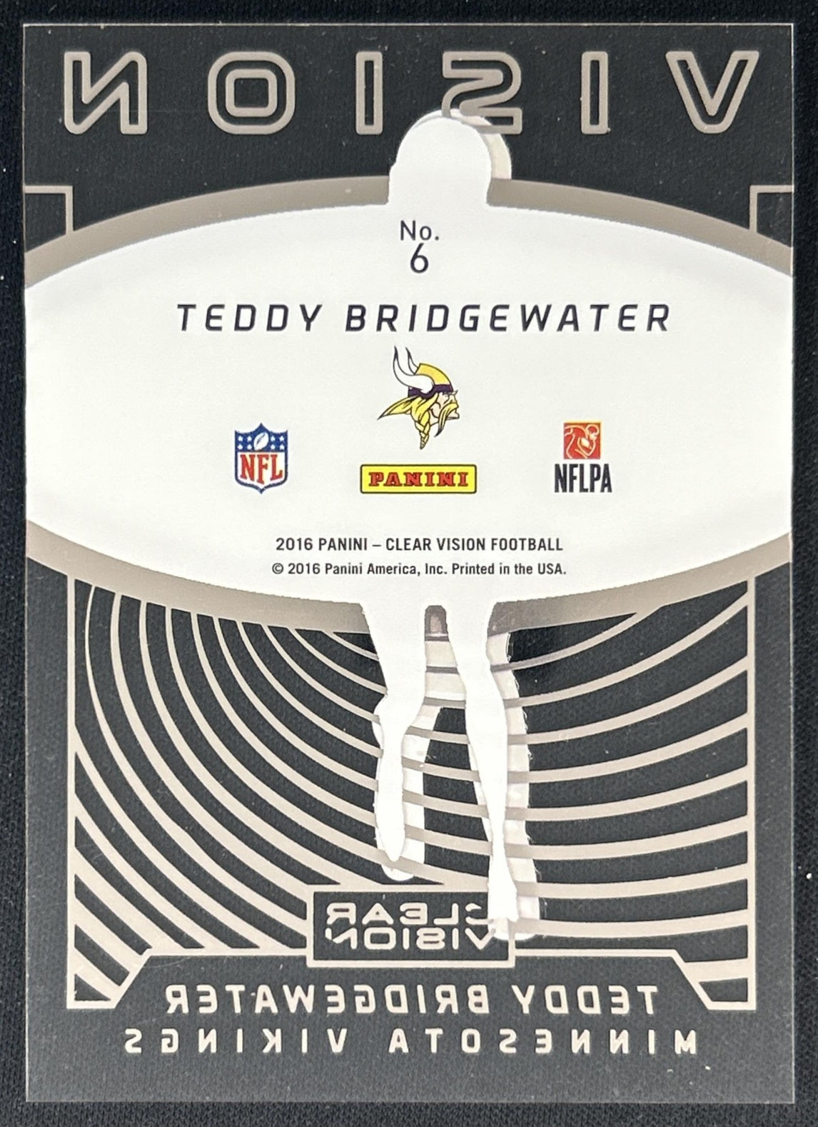 Teddy Bridgewater 2016 Panini Clear Vision Blue /99 Vikings
