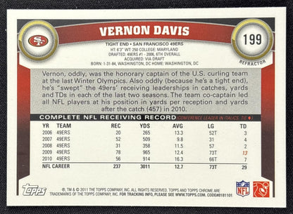 Vernon Davis 2011 Topps Chrome Refractor 49ers