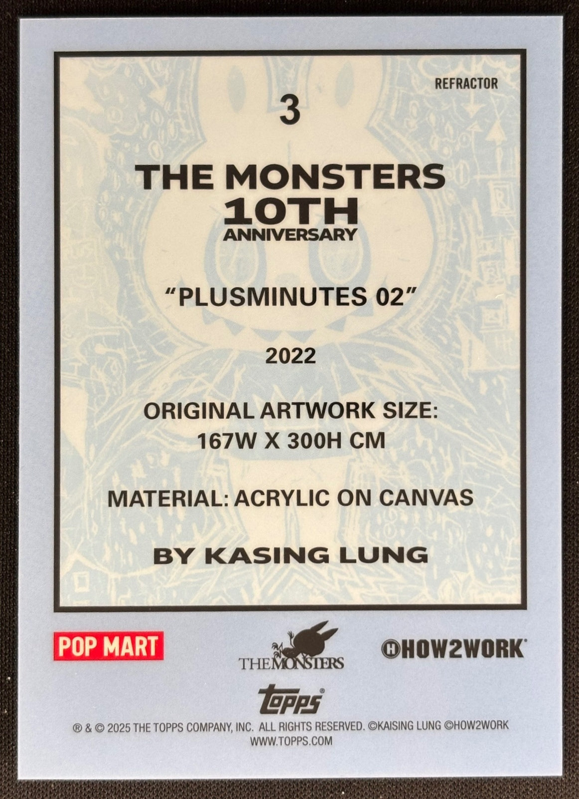 Plusminutes 02 2025 Chrome Labubu Refractor 3 Non-Sports Trading Cards