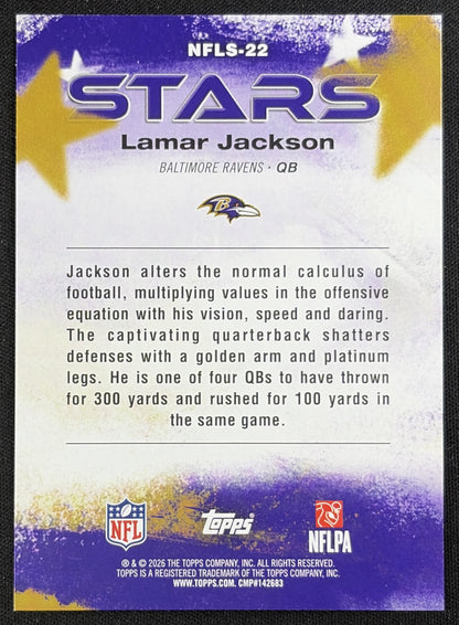 Lamar Jackson 2026 Topps NFL Stars Ravens