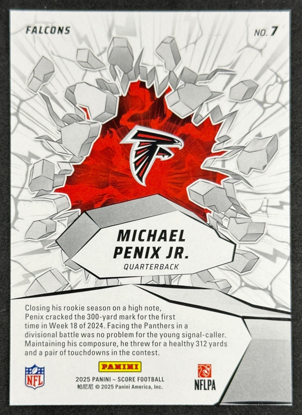 Michael Penix Jr. 2025 Score Emerged Falcons Sports Trading Cards