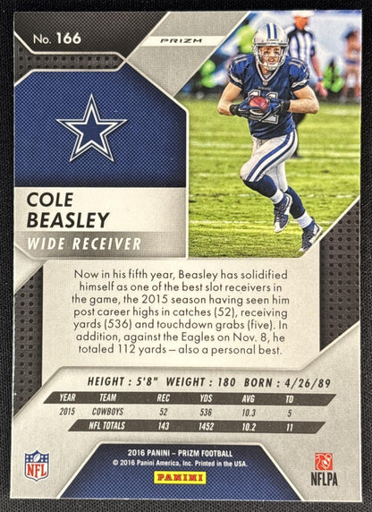 Cole Beasley 2016 Panini Prizm Flash Cowboys - Dallas Cowboys