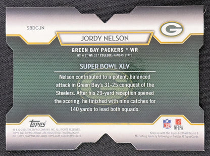Jordy Nelson 2015 Topps Chrome Super Bowl 50 Die Cut Pulsar Refractor /50 Packers Green Bay Packers