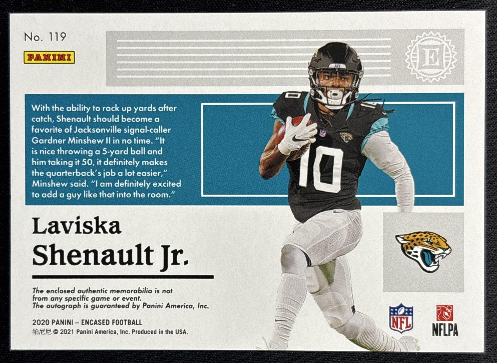 Laviska Shenault Jr. Rookie Cap /50 Jaguars back
