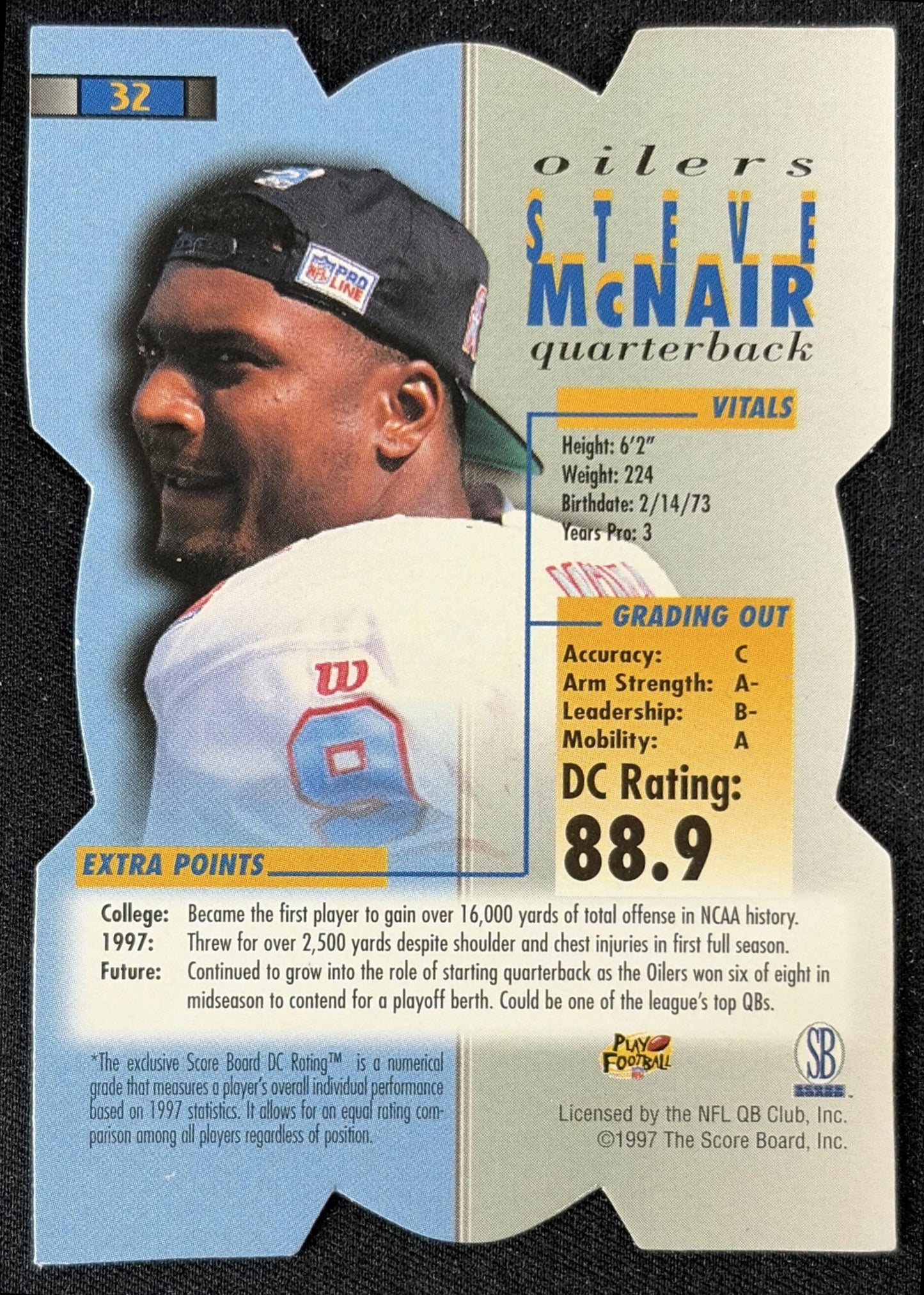Steve McNair 1996 Fleer Metal Goldflingers