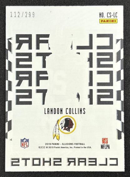 Landon Collins 2019 Panini Illusions Clear Shots Blue /299 Redskins