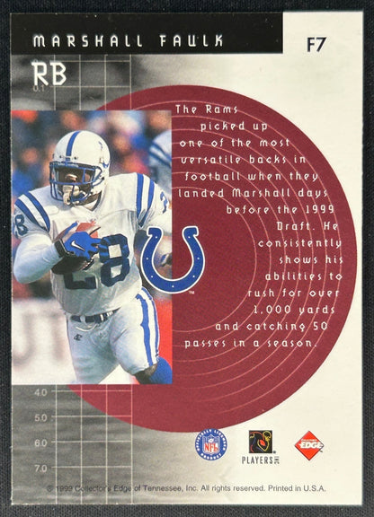 Marshall Faulk 1999 Fury Forerunners Colts