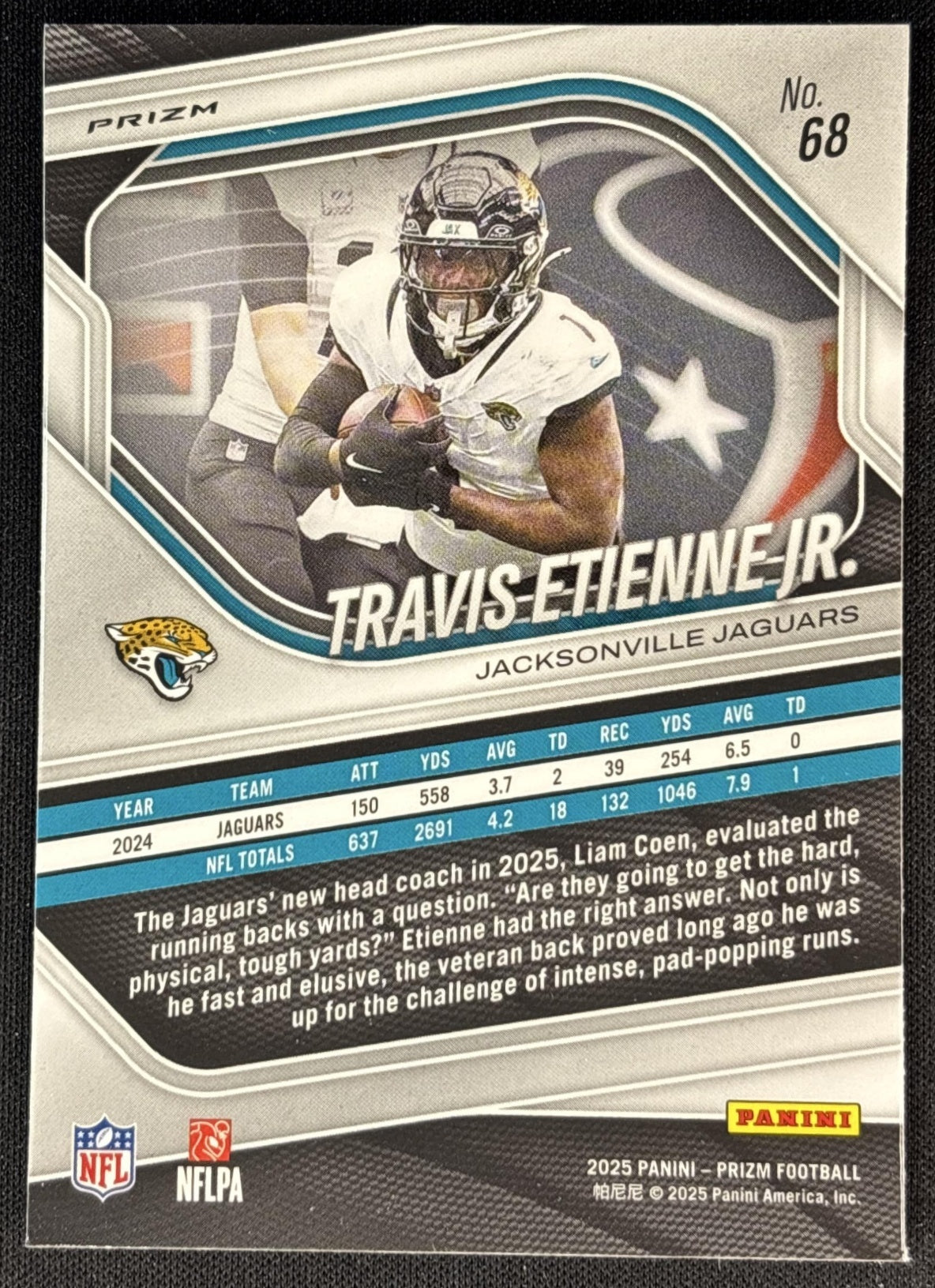 Travis Etienne Jr. 2025 Panini Prizm Neon Green Pulsar