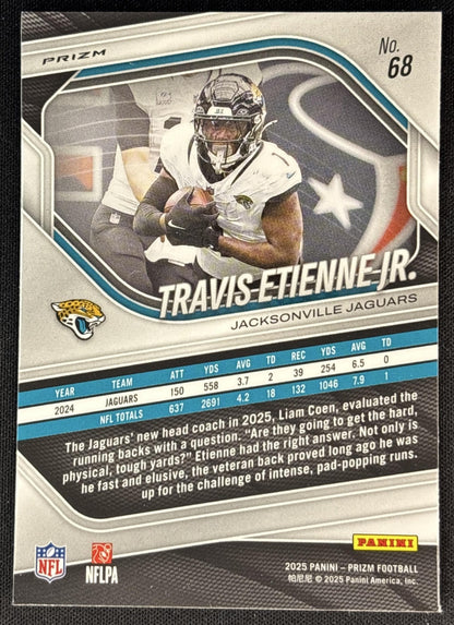 Travis Etienne Jr. 2025 Panini Prizm Neon Green Pulsar