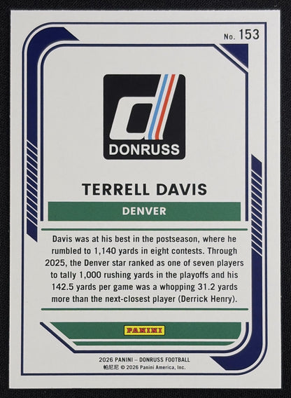 Terrell Davis 2026 Panini Donruss Lighting Broncos