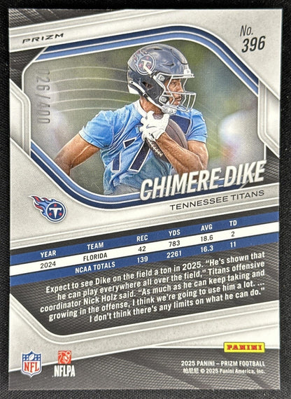 Chimere Dike 2025 Panini Prizm Pandora /400 Titans