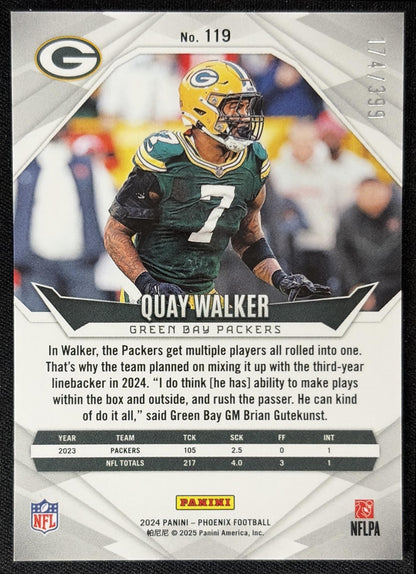Quay Walker 2024 Panini Phoenix Team Helmet /399 Packers