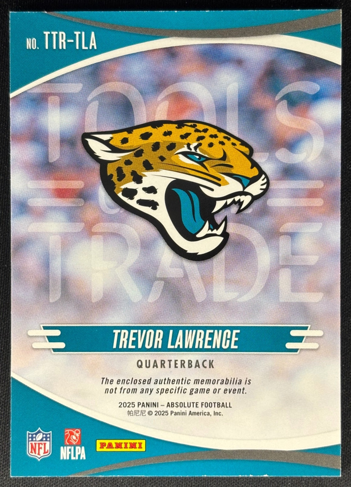 Trevor Lawrence 2025 Absolute Tools of the Trade | Wayne Collection