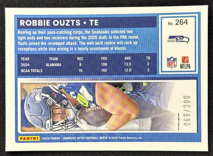Robbie Ouzts 2025 Panini Donruss Optic Rated Rookie Wave Prizm /300 Seahawks