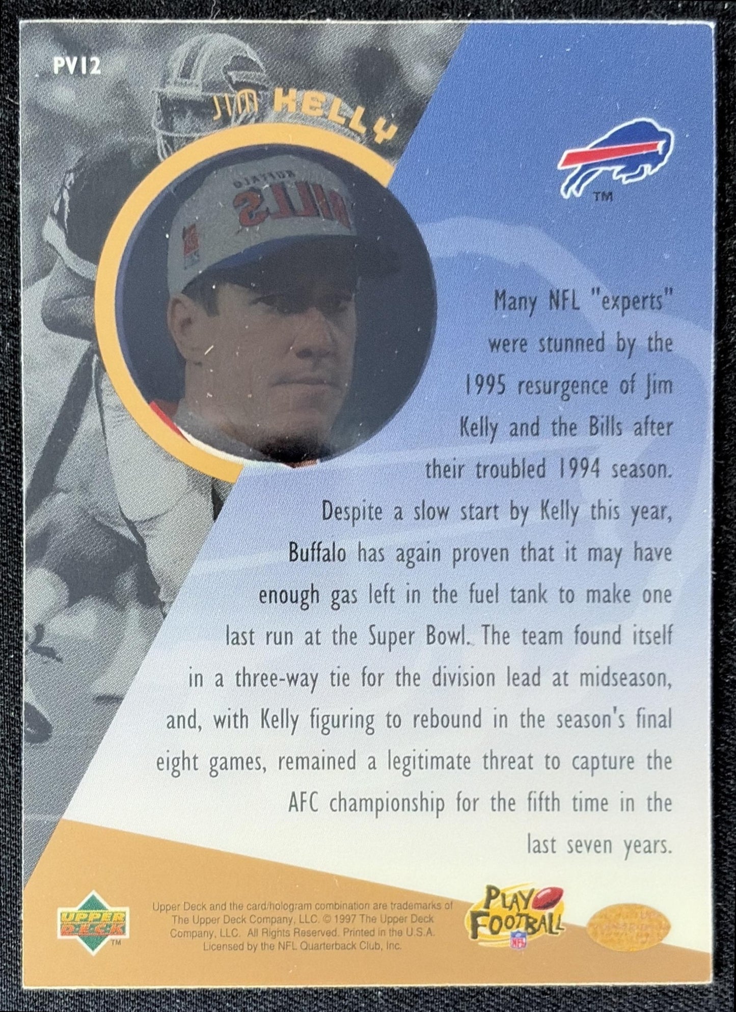 Jim Kelly 1996 Upper Deck Proview Bills