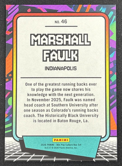 Marshall Faulk 2026 Panini 90s Pop Culture Yellow /299