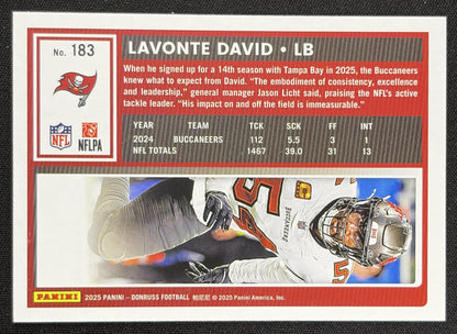 Lavonte David 2025 Panini Donruss Press Proof Silver /199 Buccaneers