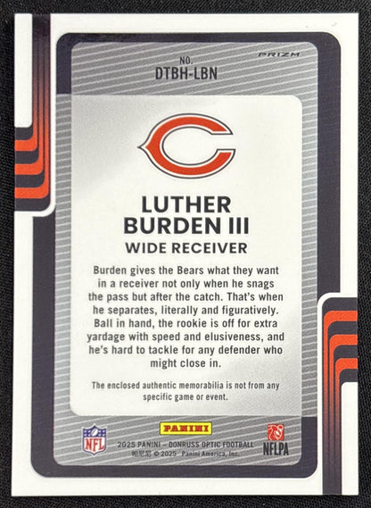 Luther Burden III 2025 Panini Donruss Optic Threads Bears