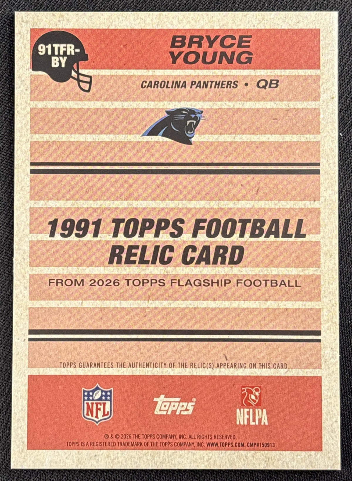 Bryce Young 2026 Topps 1991 Relic Panthers