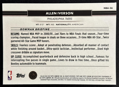 Allen Iverson 2026 Topps NSCC Collection NBA Sports Trading Cards