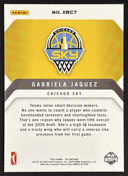 Gabriela Jaquez 2026 Panini NSCC Silver Pack Foil Sports Trading Cards
