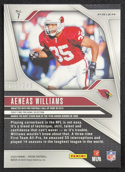 Aeneas Williams 2024 Panini Prizm Orange /249 Cardinals