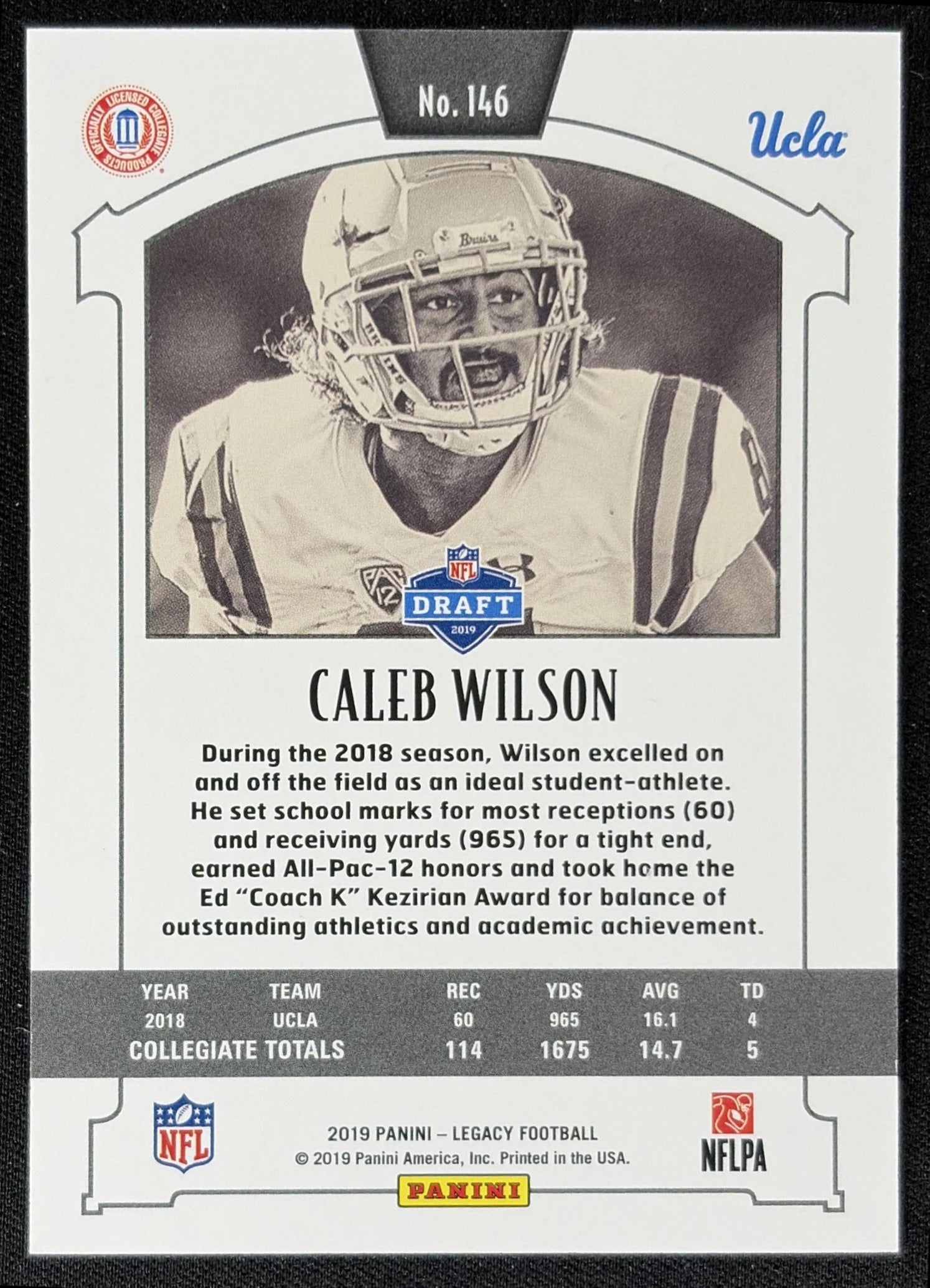 Caleb Wilson 2019 Panini Legacy Orange /199
